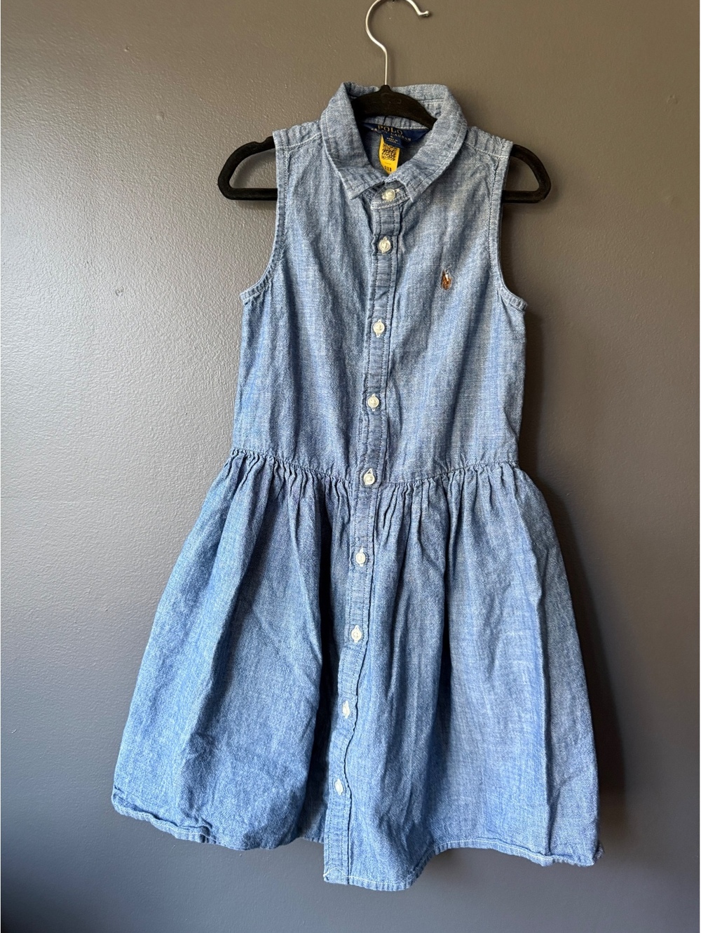 Polo Ralph Lauren Girls Sleeveless Denim Dress Size 6